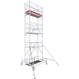 Alu-Fahrgerüst Stabilo Serie 100, 200 kg/m², TÜV-geprüft, gebremste Rollen, B 750 x T 2000 x H 7500 mm