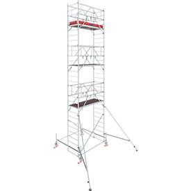 Alu-Fahrgerüst Stabilo Serie 100, 200 kg/m², TÜV-geprüft, gebremste Rollen, B 750 x T 2000 x H 8500 mm