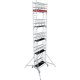 Alu-Faltgerüst Krause ProTec XS, 200 kg/m², gebremste Rollen, L 2000 x B 700 x H 10800 mm