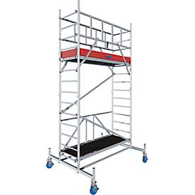 Alu-Faltgerüst Krause ProTec XS, 200 kg/m², gebremste Rollen, L 2000 x B 700 x H 4800 mm