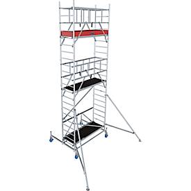 Alu-Faltgerüst Krause ProTec XS, 200 kg/m², gebremste Rollen, L 2000 x B 700 x H 6800 mm