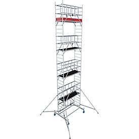 Alu-Faltgerüst Krause ProTec XS, 200 kg/m², gebremste Rollen, L 2000 x B 700 x H 9800 mm