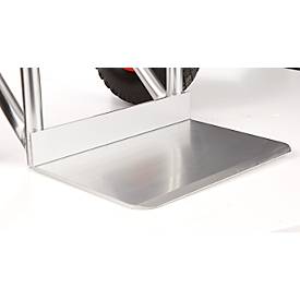 Alu-Sackkarre Select 2106B/150, mit Handgriffen und Sicherheitsbügel, Vollgummi-Räder, Schaufel B 300 x T 290 mm, bis 150 kg
