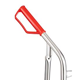 Alu-Sackkarre Select 2132A/150, mit Handgriffen und Sicherheitsbügel, Polyurethan-Räder, Schaufel B 300 x T 210 mm, bis 150 kg