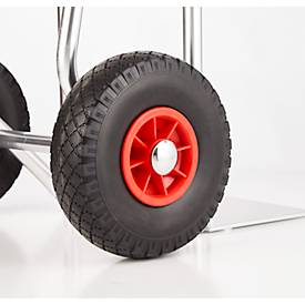Alu-Sackkarre Select 2132A/150, mit Handgriffen und Sicherheitsbügel, Polyurethan-Räder, Schaufel B 300 x T 210 mm, bis 150 kg
