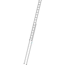 Alu-Schiebeleiter Stabilo, 2teilig, 2 x 15 Sprossen, mit Traverse und Trigon-Traverse