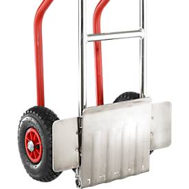 Alu-Stapelkarre mit Gleitschutz, klappbare Schaufel