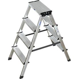 Alu-Stufendoppelleiter, 2 x 4 Stufen