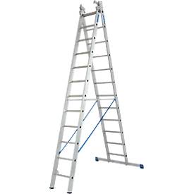 Alu-Vielzweckleiter 3 x 12 Sprossen, mit Trigon-Traverse