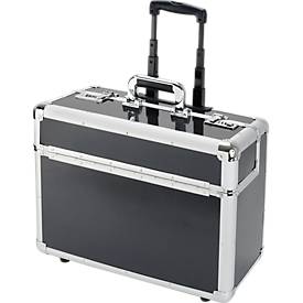 ALUMAXX Alu-Pilotenkoffer, mit Tragegriff, mit Laptopfach, Aluminium, silber