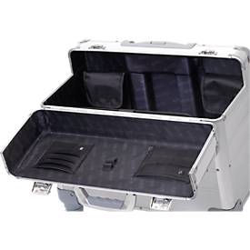 ALUMAXX Business Trolley PANDORA, mit Tragegriff und Rollen, Aluminium, matt silber