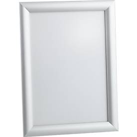 Aluminium kliklijst, A4, in verstek, met antireflecterende folie, zilver geanodiseerd, B 240 x D 25 x H 327 mm