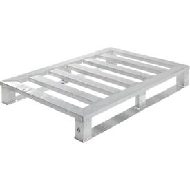 Aluminium-Paletten, eloxiert, 4-seitig unterfahrbar, L 1200 x B 1000 x H 150 mm, 5 mm stark, bis 1000 kg
