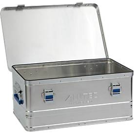 Aluminiumbox Alutec Basic, Materialstärke 0,8 mm, stapelbar, mit 1,5 mm Deckel, 40 l Volumen