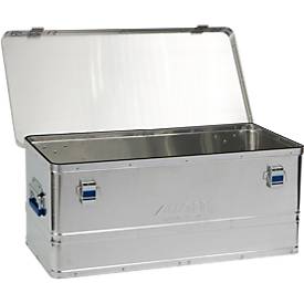 Aluminiumbox Alutec Basic, Materialstärke 0,8 mm, stapelbar, mit 1,5 mm Deckel, 80 l Volumen