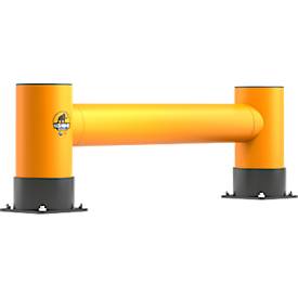 Ampere Einzel-Rammschutzplanke Rack-Mammut®, Kunststoff, L 1200 x H 400 mm, verkehrsgelb
