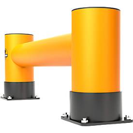 Ampere Einzel-Rammschutzplanke Rack-Mammut®, Kunststoff, L 1200 x H 400 mm, verkehrsgelb