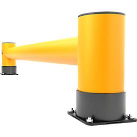 Ampere Einzel-Rammschutzplanke Rack-Mammut®, Kunststoff, L 2500 x H 400 mm, verkehrsgelb