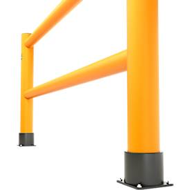 Ampere Handlauf Rack-Mammut® Flex, Kunststoff, L 4000 x H 1100 mm, verkehrsgelb