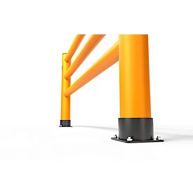 Ampere Handlauf Rack-Mammut®, Kunststoff, L 2000 mm x H 1100 mm, verkehrsgelb