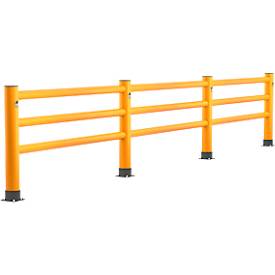 Ampere Handlauf Rack-Mammut®, Kunststoff, L 4000 x H 1100 mm, verkehrsgelb