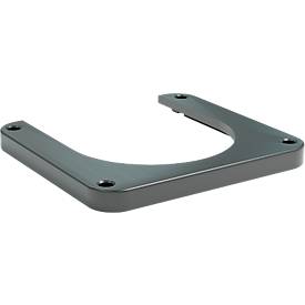Ampere mobile Montageplatte für Handläufe/Poller Rack-Mammut®, Stahl, B 240/160 x T 220 x H 25 mm, schwarz