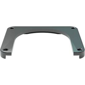 Ampere mobile Montageplatte für Handläufe/Poller Rack-Mammut®, Stahl, B 240/160 x T 220 x H 25 mm, schwarz