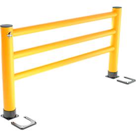 Ampere mobile Montageplatte für Handläufe/Poller Rack-Mammut®, Stahl, B 240/160 x T 220 x H 25 mm, schwarz