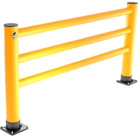 Ampere mobile Montageplatte für Handläufe/Poller Rack-Mammut®, Stahl, B 240/160 x T 220 x H 25 mm, schwarz