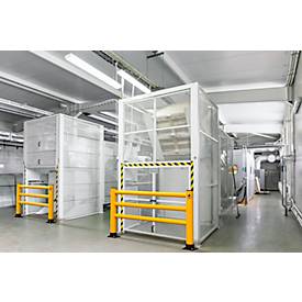 Ampere mobile Montageplatte für Handläufe/Poller Rack-Mammut®, Stahl, B 240/160 x T 220 x H 25 mm, schwarz