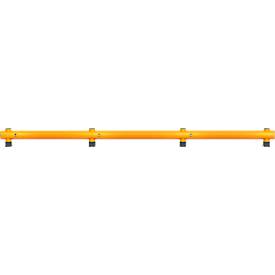 Ampere Rammschutz-Barriere Rack-Mammut®, Einzelplanke, Kunststoff, L 8000 x H 390 mm, verkehrsgelb