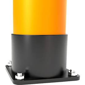 Ampere Rammschutz-Poller Rack-Mammut®, Kunststoff, Ø 144 x H 1100 mm, verkehrsgelb