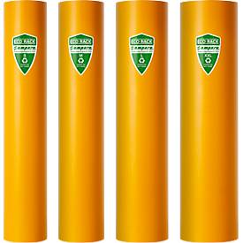 Ampere Regalstützenschutz Eco Rack®, Größe XXL, recycelter Kunststoff, B 111-120 x H 600 mm, verkehrsgelb