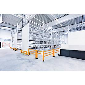 Ampere Schwingtür Rack-Mammut®, Kunststoff, Anschlag links, B 1000 x H 1100 mm, verkehrsgelb