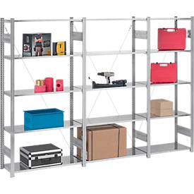 Anbau-Steckregal Orion Plus, B 750 x T 300 x H 2500 mm