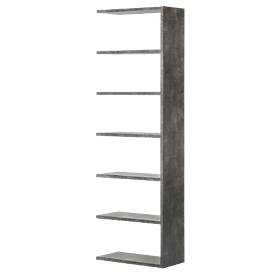 Anbauelement Pombal, für Regal Pombal, 6 Ordnerhöhen, B 740 x T 340 x H 2240 mm, Spanplatte, Betonfarben