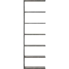 Anbauelement Pombal, für Regal Pombal, 6 Ordnerhöhen, B 740 x T 340 x H 2240 mm, Spanplatte, Betonfarben
