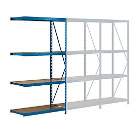 Anbaufeld, Weitspann-Steckregal, 4 Böden, H 2400 x B 1525 x T 600 mm