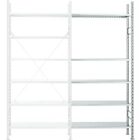 Anbaufeldregal R 3000, 5 Böden, verzinkt, T 600 mm