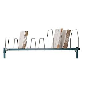 Anbaumagazin für Pack- und Arbeitstisch Rocholz 1200/1600/2000, 9 Zwischenteiler, B 1600 x T 600 mm x H 400, hellgrau