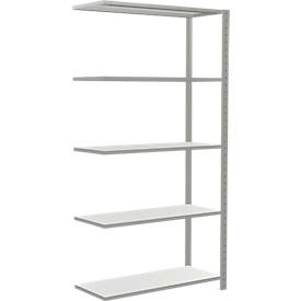 Anbauregal H 2000 x B 1000 x T 400 mm, lichtgrau, mit 5 Böden