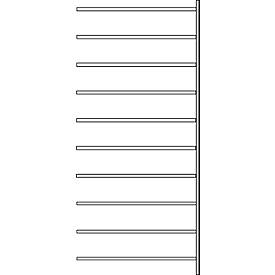 Anbauregal R 3000, 10 Böden, B 1315 mm x T 400 mm, Böden verzinkt