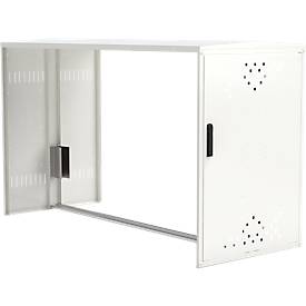 Anbausatz ohne Seitenwand für Fahrradgarage BikeBox 1 G mit Giebeldach, verkehrsweiß RAL 9016