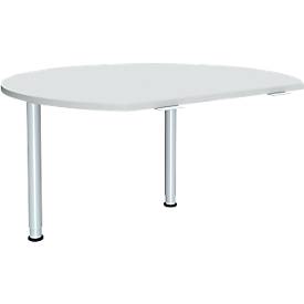 Anbautisch ALICANTE, 2 Stützfüße, B 1200 x T 1047 mm, mit 2 Stützfüßen, höhenverstellbar,