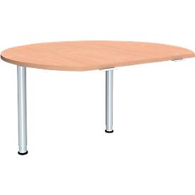 Anbautisch ALICANTE, mit 2 Stützfüßen, höhenverstellbar, B 1200 x T 1047 mm