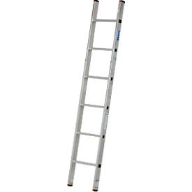Anlegeleiter Krause Sibilo, 1-teilig, 6 Sprossen, bis 150 kg, Fußstopfen, B 360 x T 60 x H 1850 mm, Aluminium