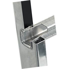 Anlegeleiter Krause Sibilo, 1-teilig, 6 Sprossen, bis 150 kg, Fußstopfen, B 360 x T 60 x H 1850 mm, Aluminium