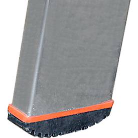 Anlegeleiter Krause Sibilo, 1-teilig, 6 Sprossen, bis 150 kg, Fußstopfen, B 360 x T 60 x H 1850 mm, Aluminium