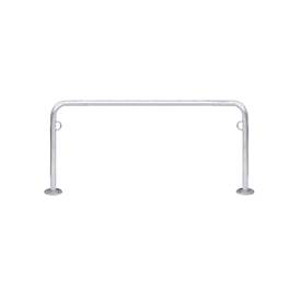 Anlehnbügel WSM, 2-seitig, für Reifen bis B 55 mm, B 1500 x T 48 x H 800 mm, Stahl verzinkt, zum Aufdübeln