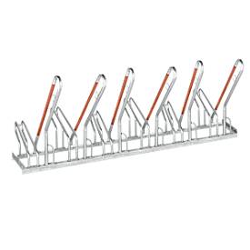 Anlehnparker 1-seitig, für Reifen bis B 55 mm, T 385 x H 815 mm, Stahl verzinkt, diverse Anzahl Einstellplätze